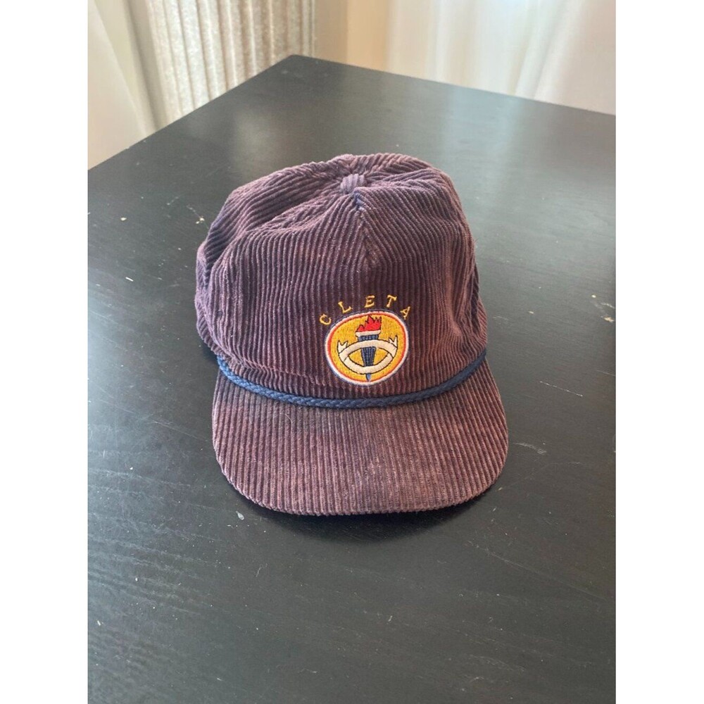 Vintage CLETA Embroiderd Logo Rope Accent Trucker Hat Cap Strapback Fader